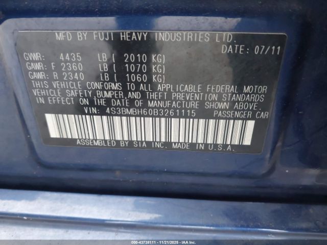 Subaru Legacy 2.5i Premium Image 11