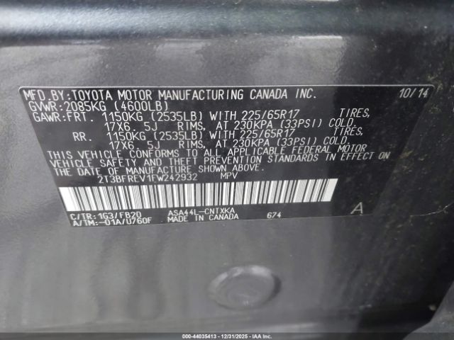 Toyota RAV4 Le Image 4